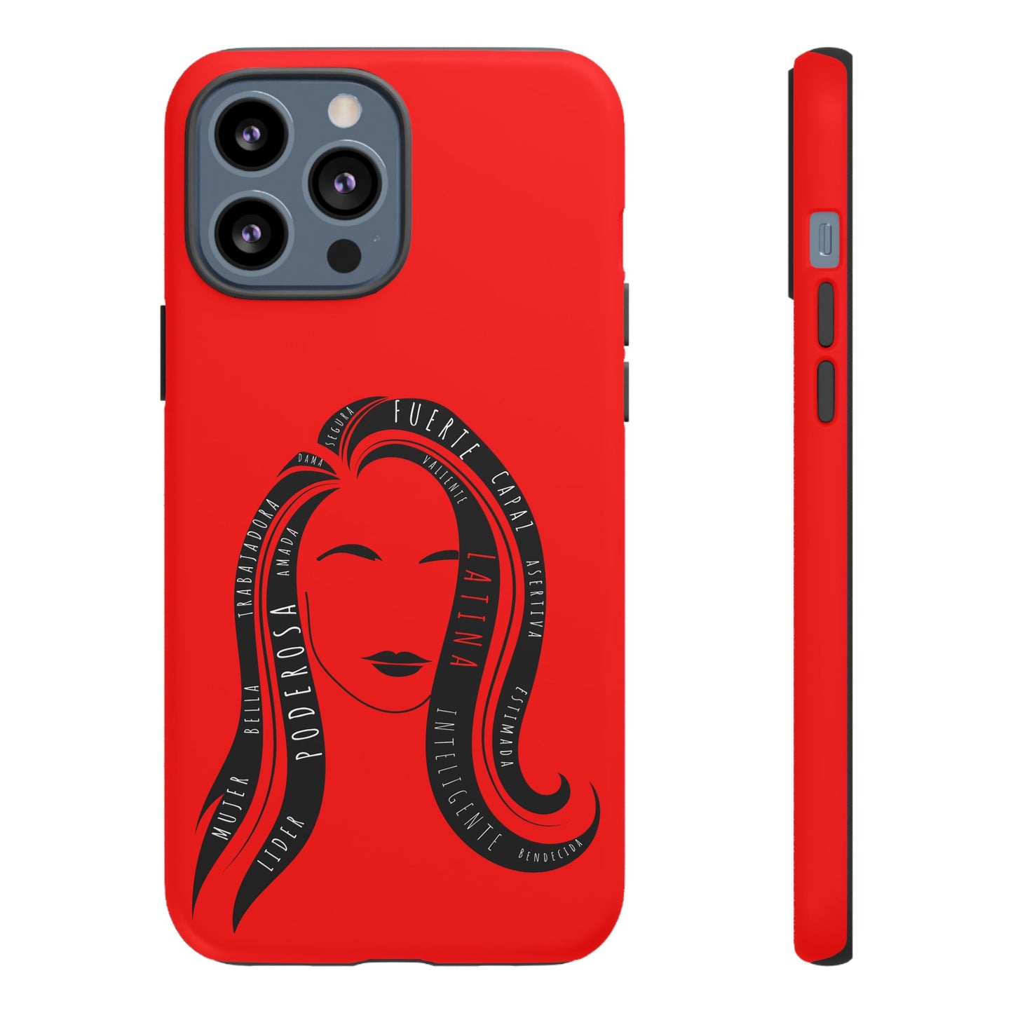 Red Fuerza Latina Tough Phone Case | Latina Empowerment Protective Cover