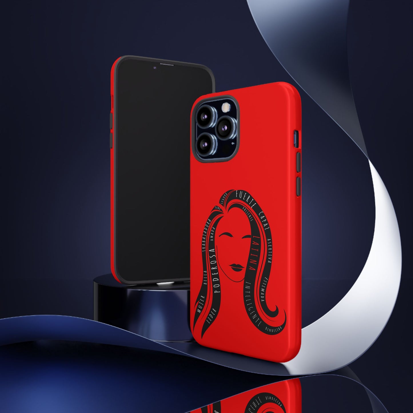 Red Fuerza Latina Tough Phone Case | Latina Empowerment Protective Cover