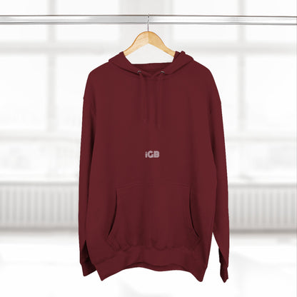 iGB Fits Cozy Three-Panel Fleece Hoodie, Casual Wear, Unisex Fashion, Gift for Her/Him, Fall/Winter Apparel, Comfortable Layering