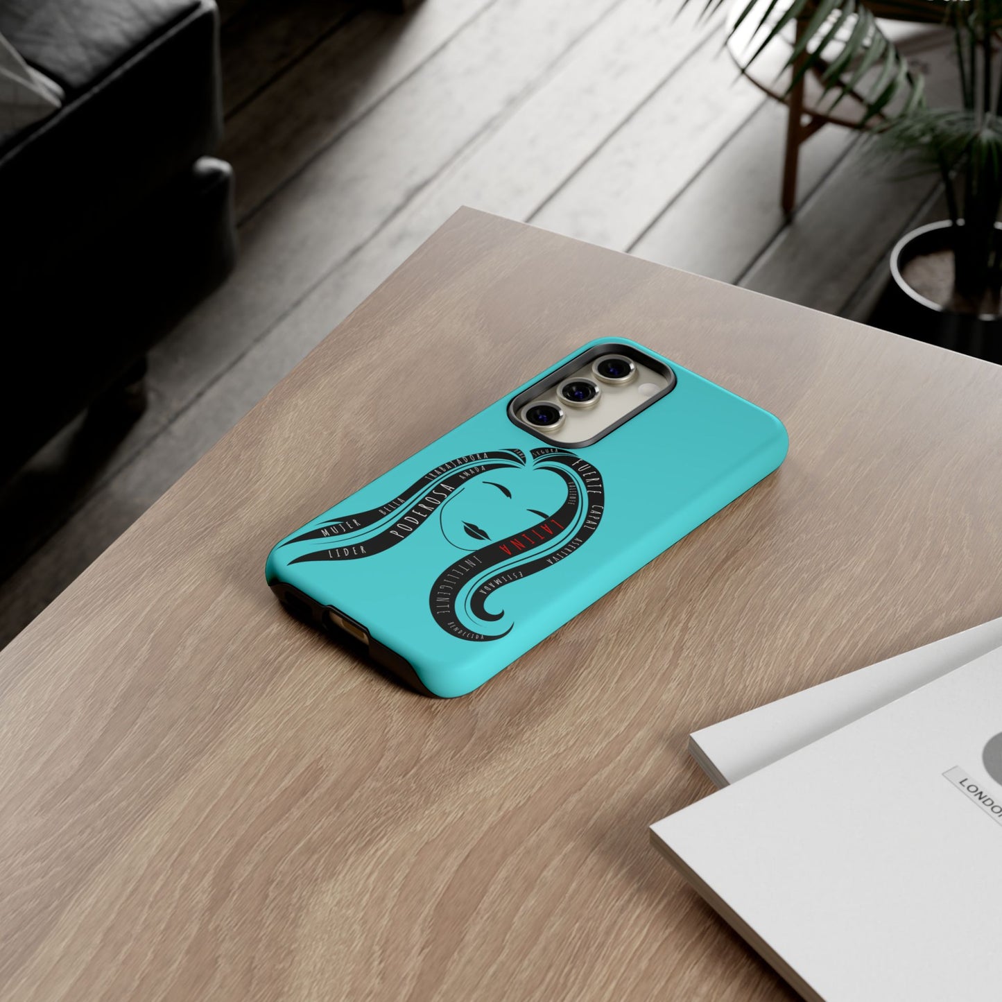 Blue Fuerza Latina Tough Phone Case | Latina Empowerment Protective Cover