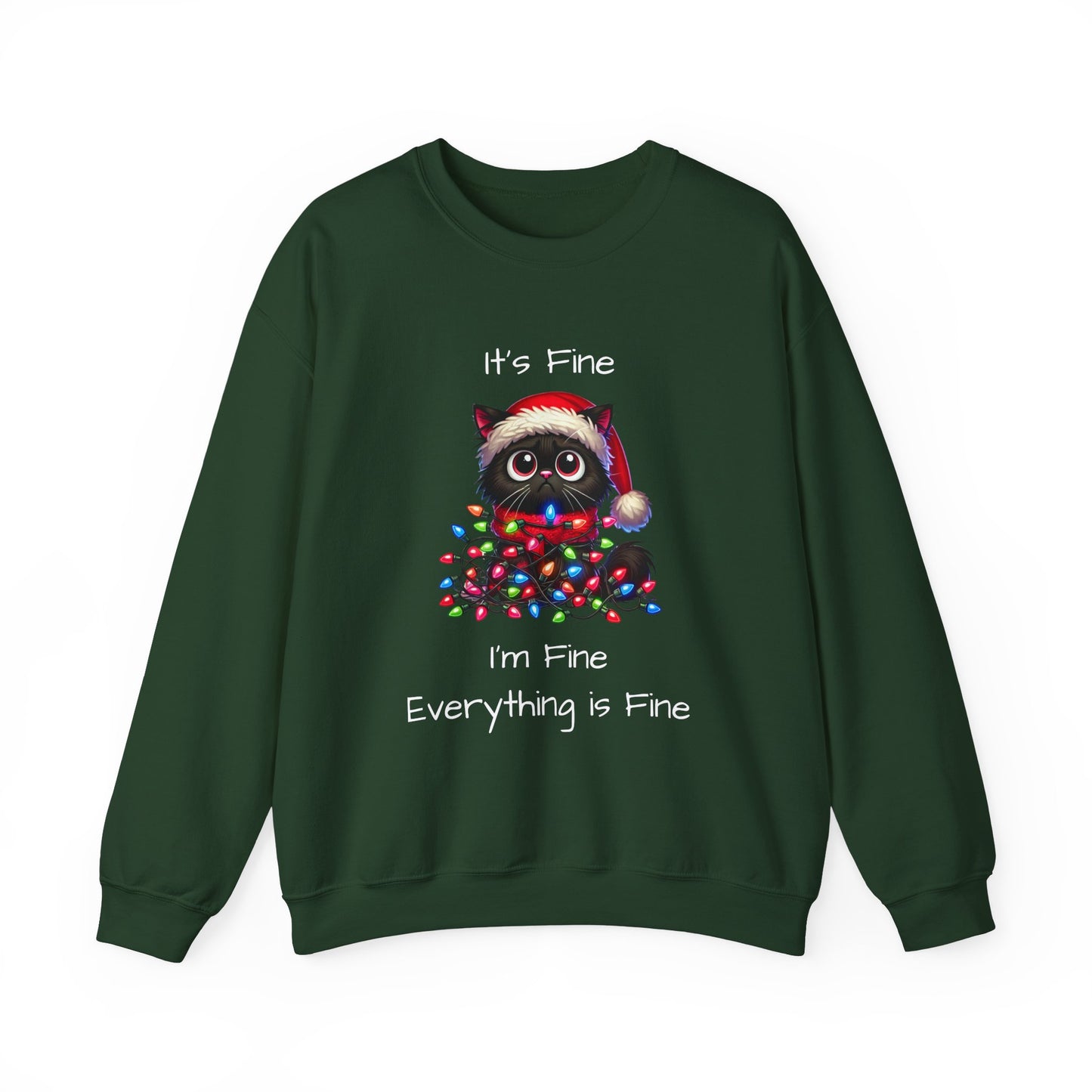 Everything is Fine Naughty Kitty Ugly Christmas Sweater