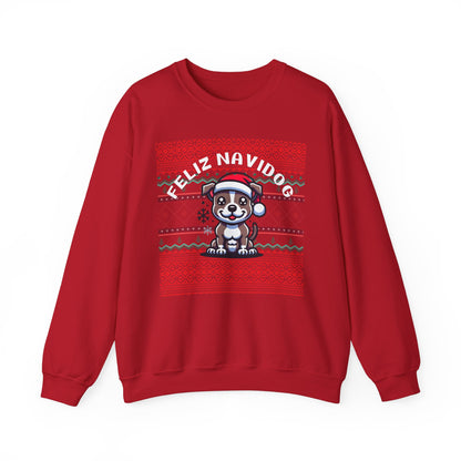 Feliz Navidog Ugly Christmas Sweater- Pitbull