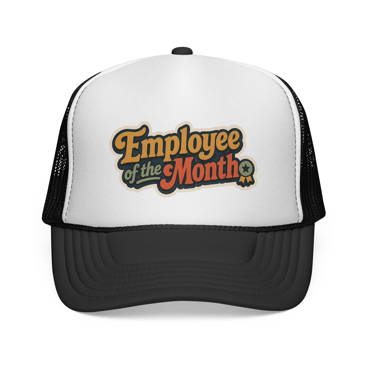 Employee of the Month Trucker Cap — Retro Patch Mesh Hat