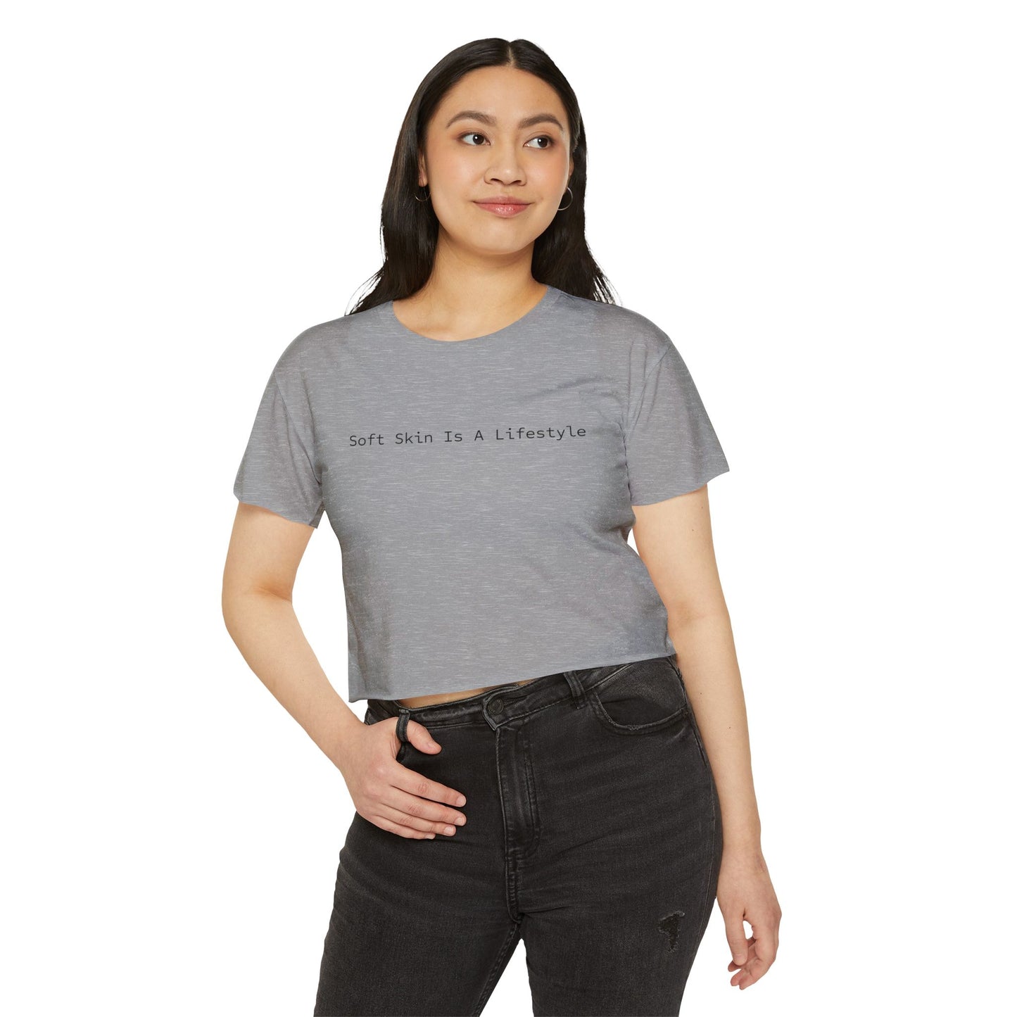 Soft Skin Is A Lifestyle™ Cropped Tee | Skincare & Esthetician Summer Top