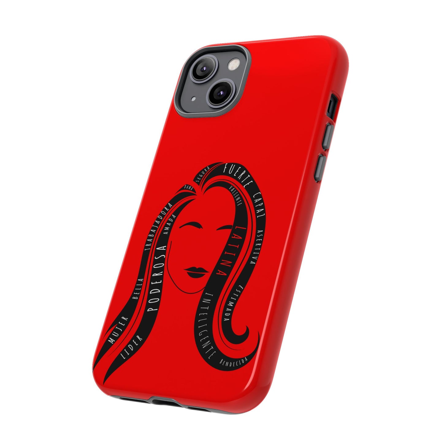 Red Fuerza Latina Tough Phone Case | Latina Empowerment Protective Cover