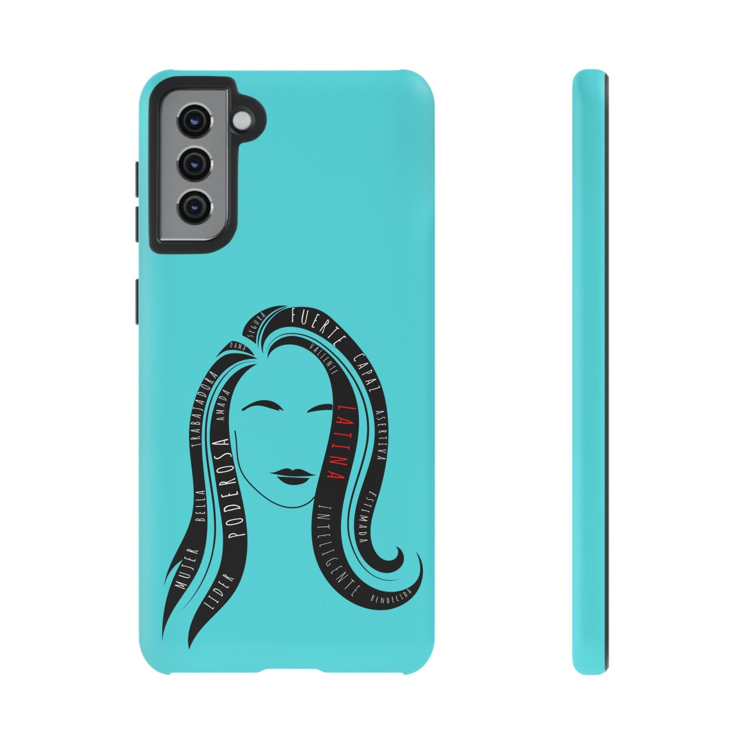 Blue Fuerza Latina Tough Phone Case | Latina Empowerment Protective Cover