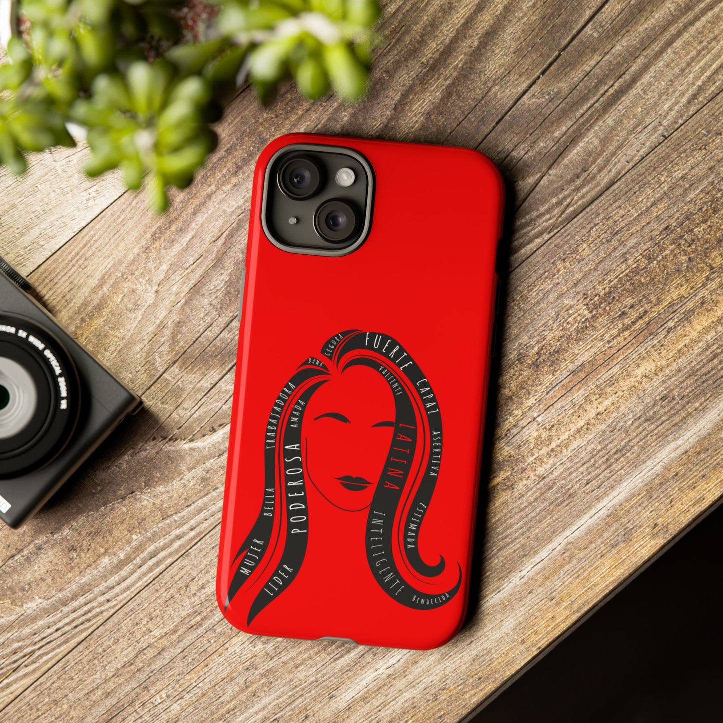 Red Fuerza Latina Tough Phone Case | Latina Empowerment Protective Cover