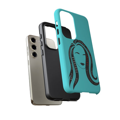 Blue Fuerza Latina Tough Phone Case | Latina Empowerment Protective Cover