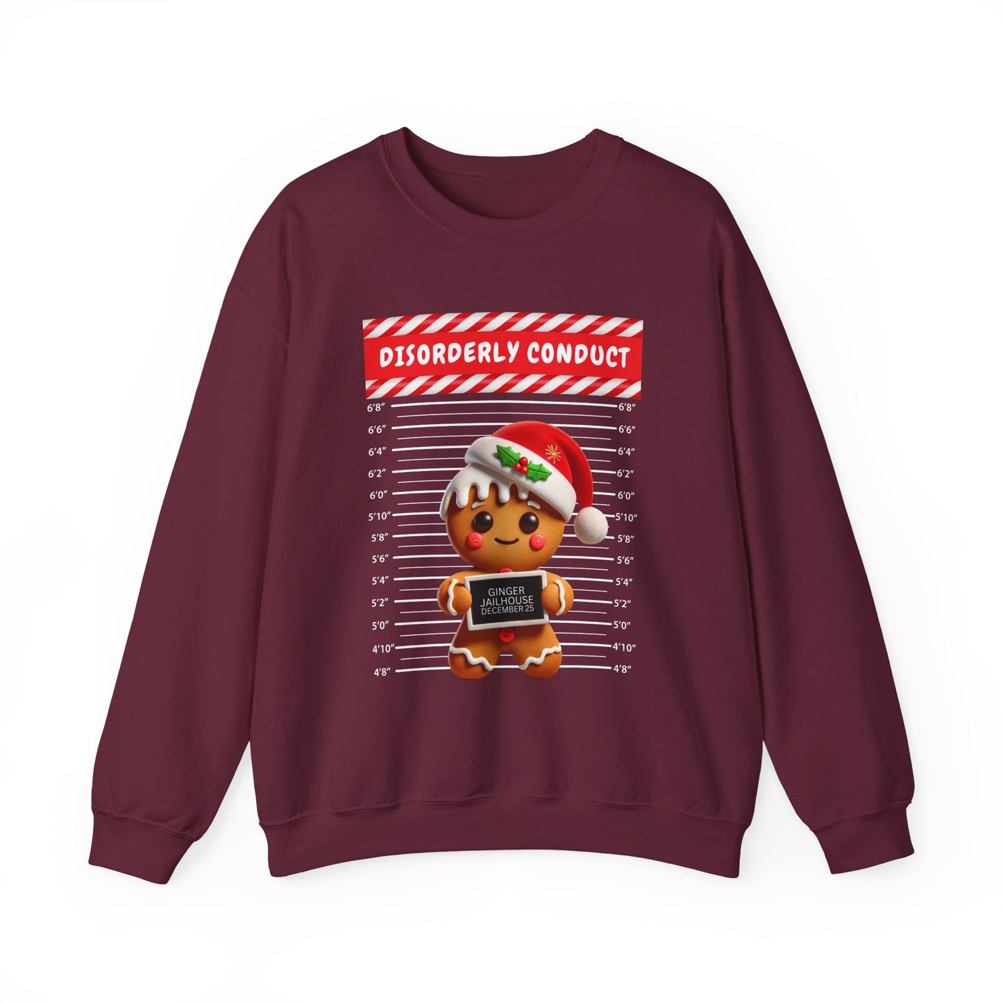 Gingerbread Mugshot Ugly Christmas Sweater