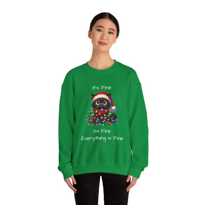 Everything is Fine Naughty Kitty Ugly Christmas Sweater