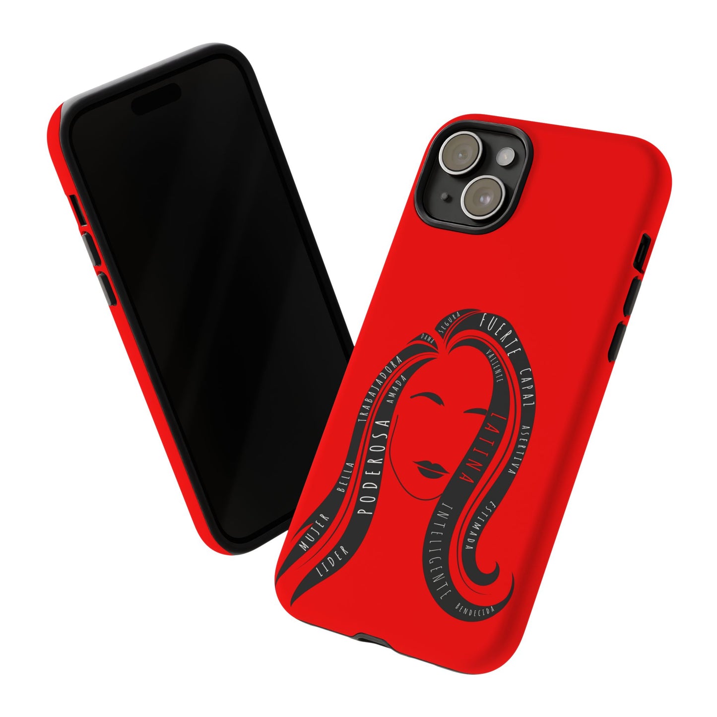 Red Fuerza Latina Tough Phone Case | Latina Empowerment Protective Cover