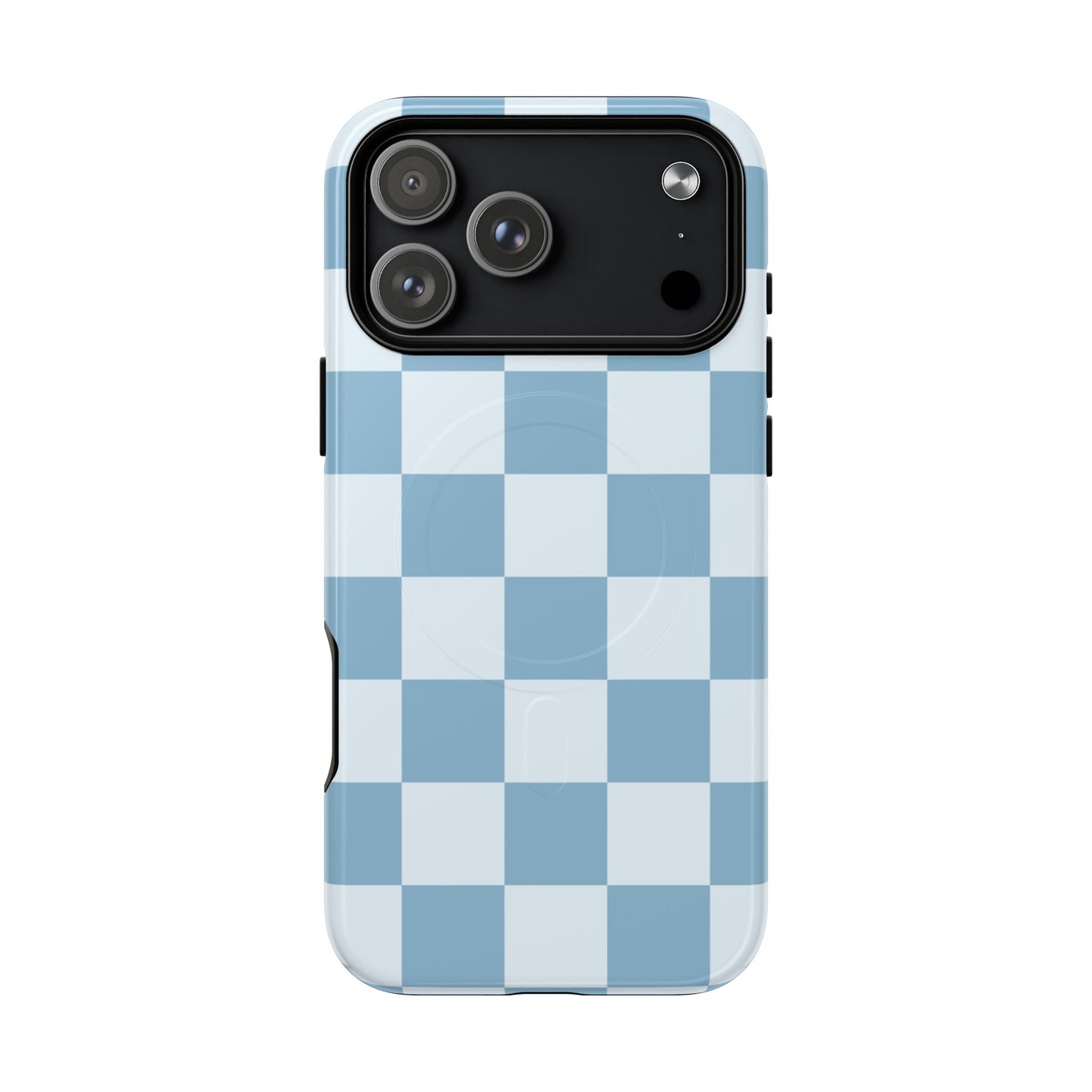 Coastal Check MagSafe Phone Case — Checkered Pattern Tough Protective Cover