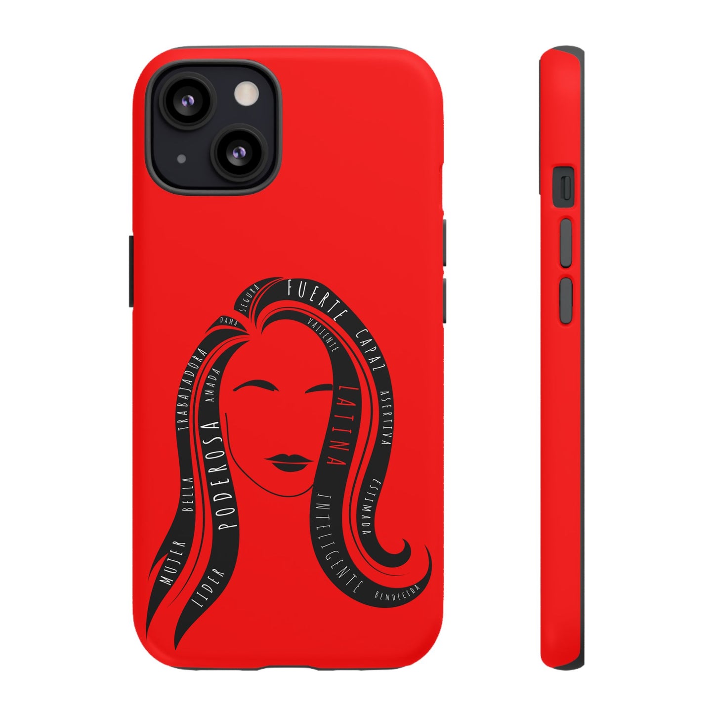 Red Fuerza Latina Tough Phone Case | Latina Empowerment Protective Cover