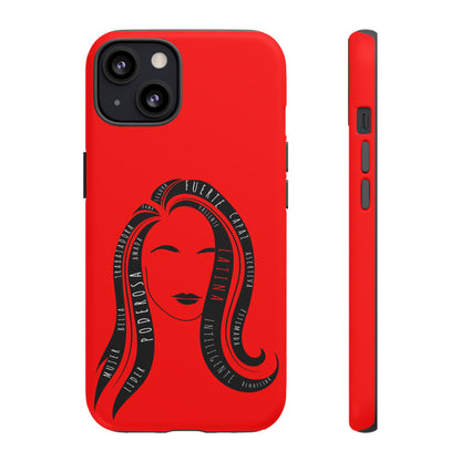 Red Fuerza Latina Tough Phone Case | Latina Empowerment Protective Cover