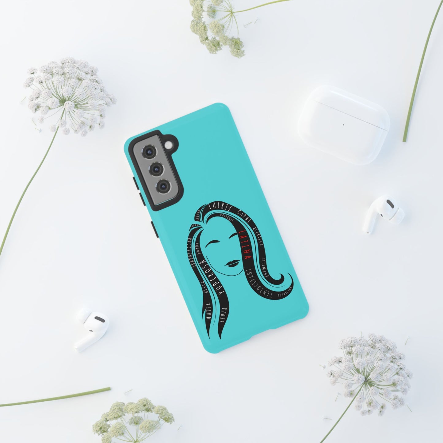 Blue Fuerza Latina Tough Phone Case | Latina Empowerment Protective Cover
