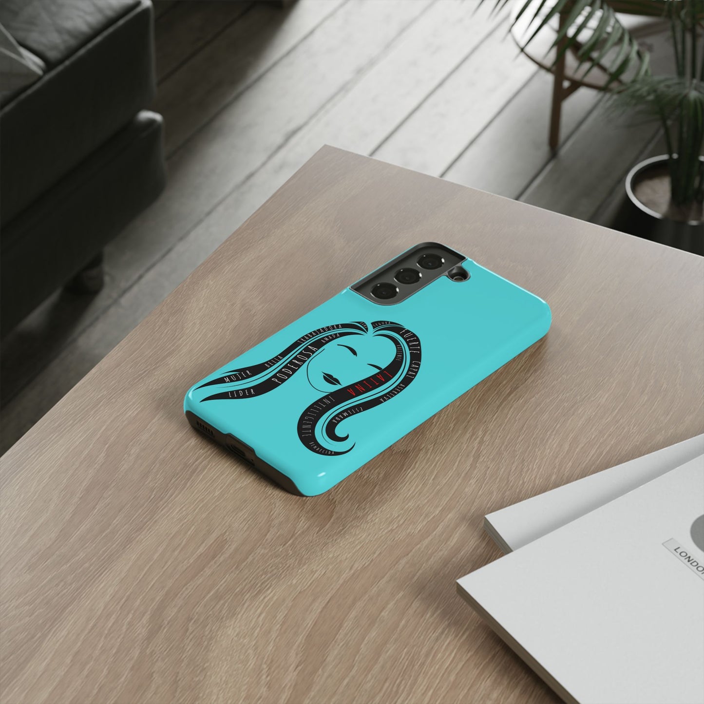 Blue Fuerza Latina Tough Phone Case | Latina Empowerment Protective Cover