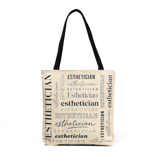 Esthetician Woven Tote Bag | Minimalist Beauty Girl Aesthetic Carryall