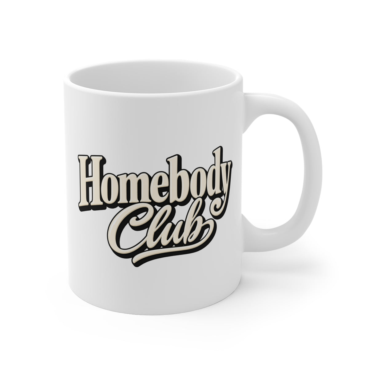 Homebody Club Mug – 11oz Coffee Cup for Cozy Nights & Remote Workers