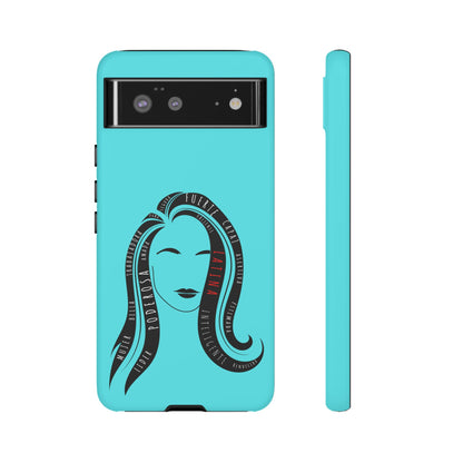 Blue Fuerza Latina Tough Phone Case | Latina Empowerment Protective Cover
