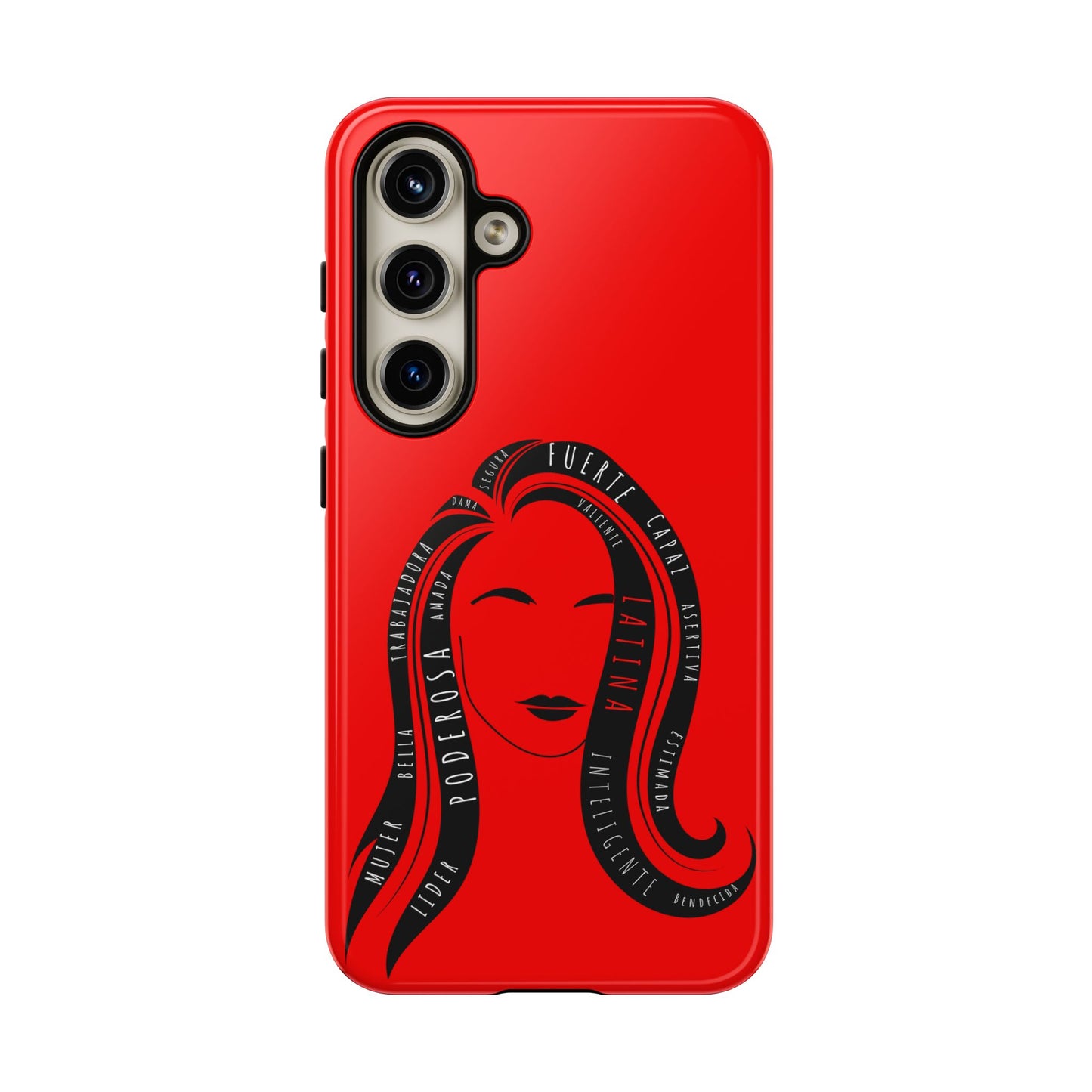 Red Fuerza Latina Tough Phone Case | Latina Empowerment Protective Cover