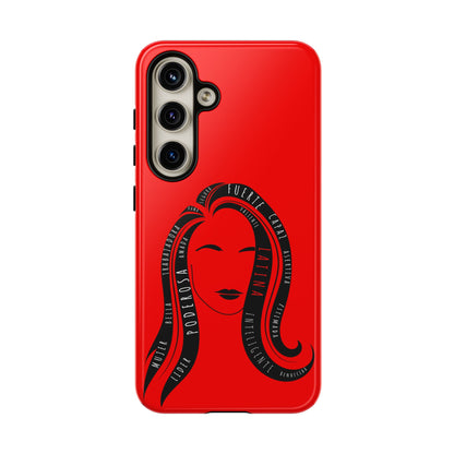 Red Fuerza Latina Tough Phone Case | Latina Empowerment Protective Cover