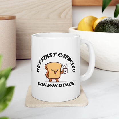 But First Cafecito Ceramic Mug 11oz | Latina Coffee Lover Cup