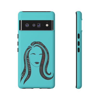Blue Fuerza Latina Tough Phone Case | Latina Empowerment Protective Cover