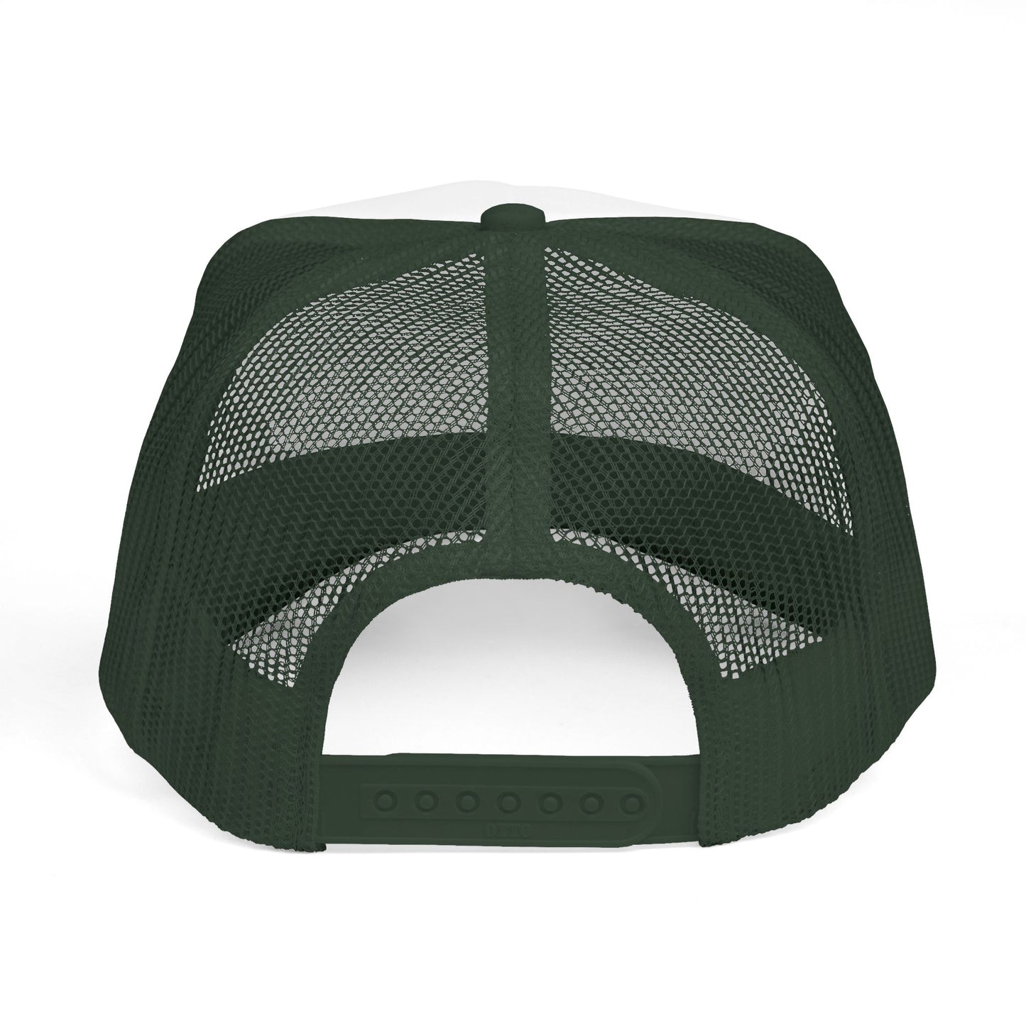 I Work Hard Trucker Hat — Retro Patch Work Ethic Mesh Cap