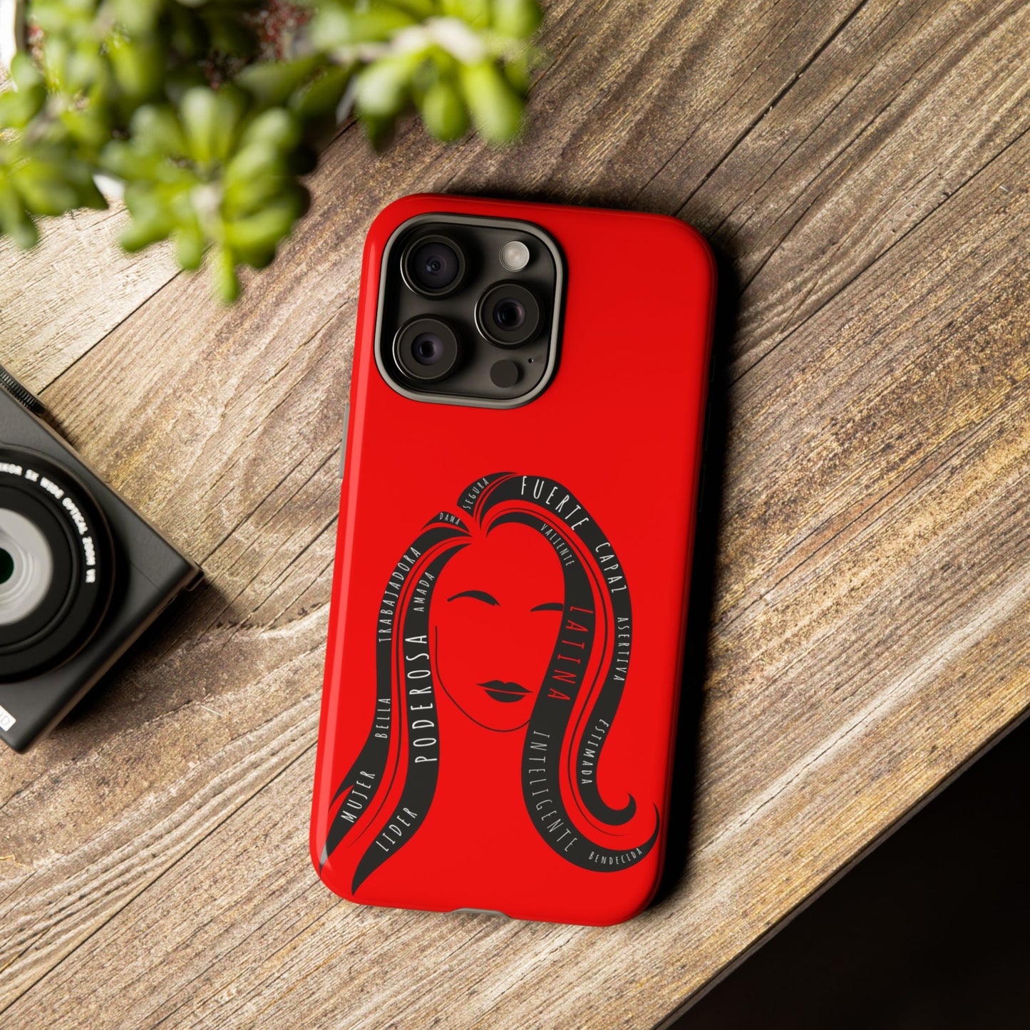 Red Fuerza Latina Tough Phone Case | Latina Empowerment Protective Cover