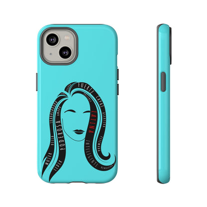 Blue Fuerza Latina Tough Phone Case | Latina Empowerment Protective Cover