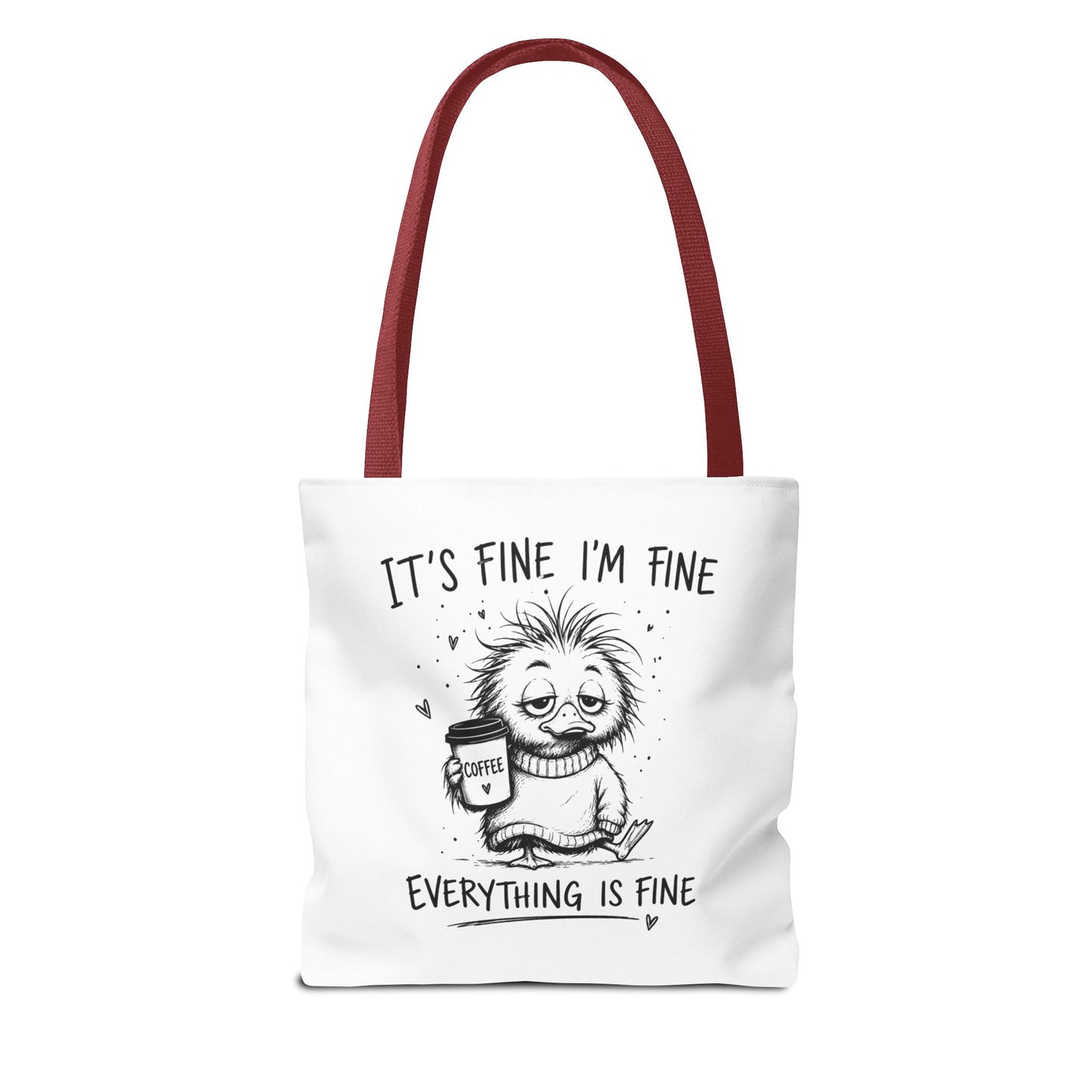 Everything is Fine Tote Bag | Canvas Carryall