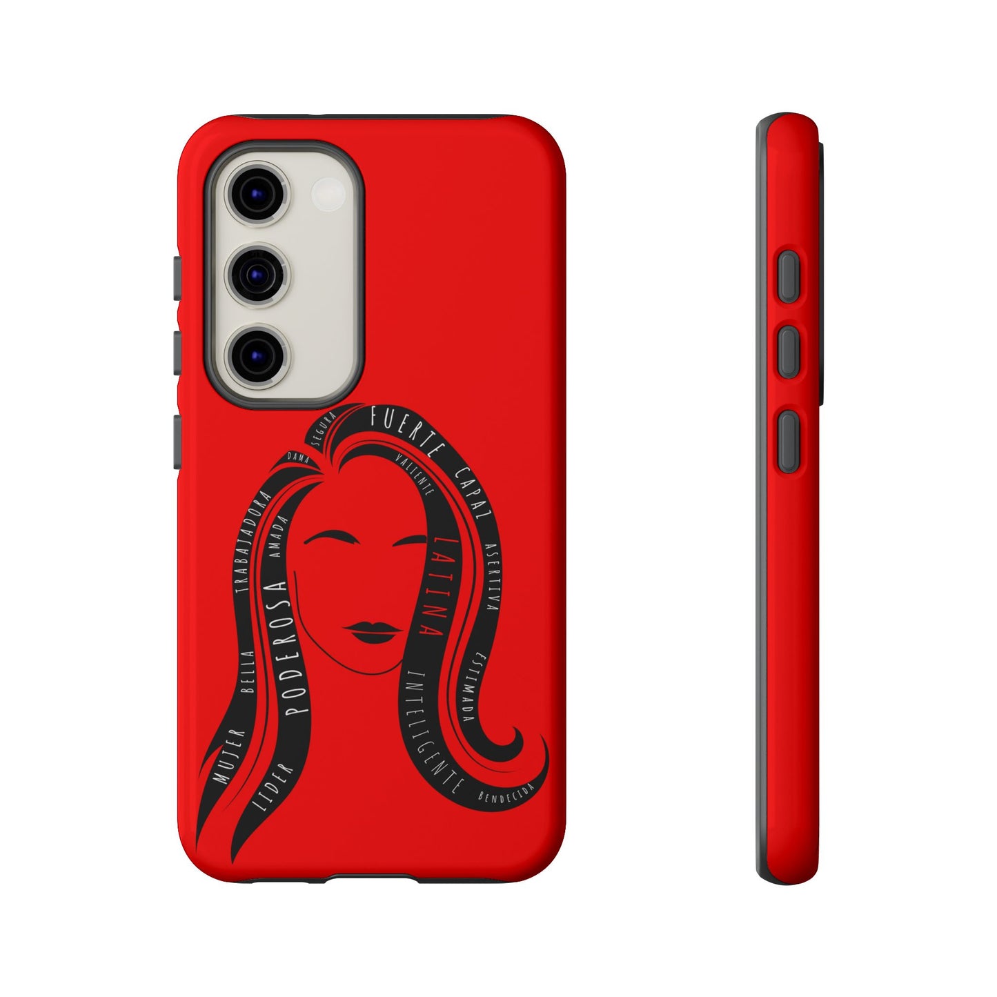 Red Fuerza Latina Tough Phone Case | Latina Empowerment Protective Cover