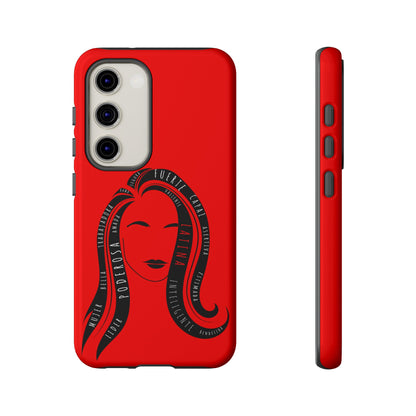 Red Fuerza Latina Tough Phone Case | Latina Empowerment Protective Cover