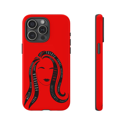 Red Fuerza Latina Tough Phone Case | Latina Empowerment Protective Cover