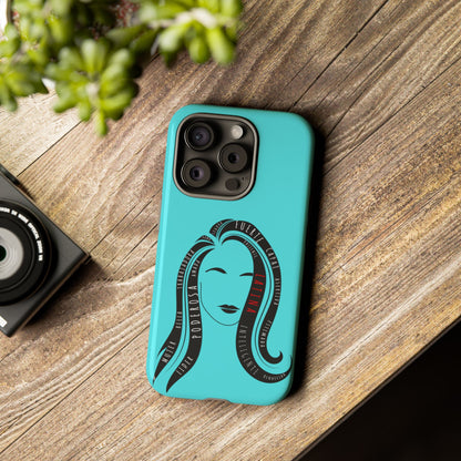 Blue Fuerza Latina Tough Phone Case | Latina Empowerment Protective Cover