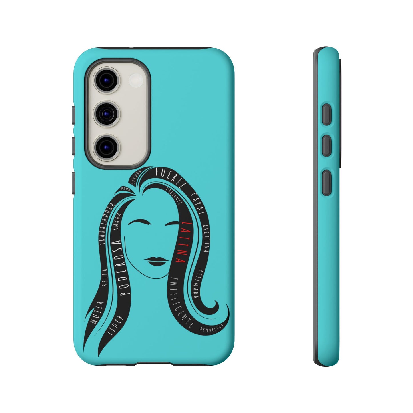 Blue Fuerza Latina Tough Phone Case | Latina Empowerment Protective Cover