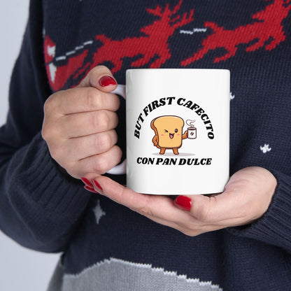 But First Cafecito Ceramic Mug 11oz | Latina Coffee Lover Cup