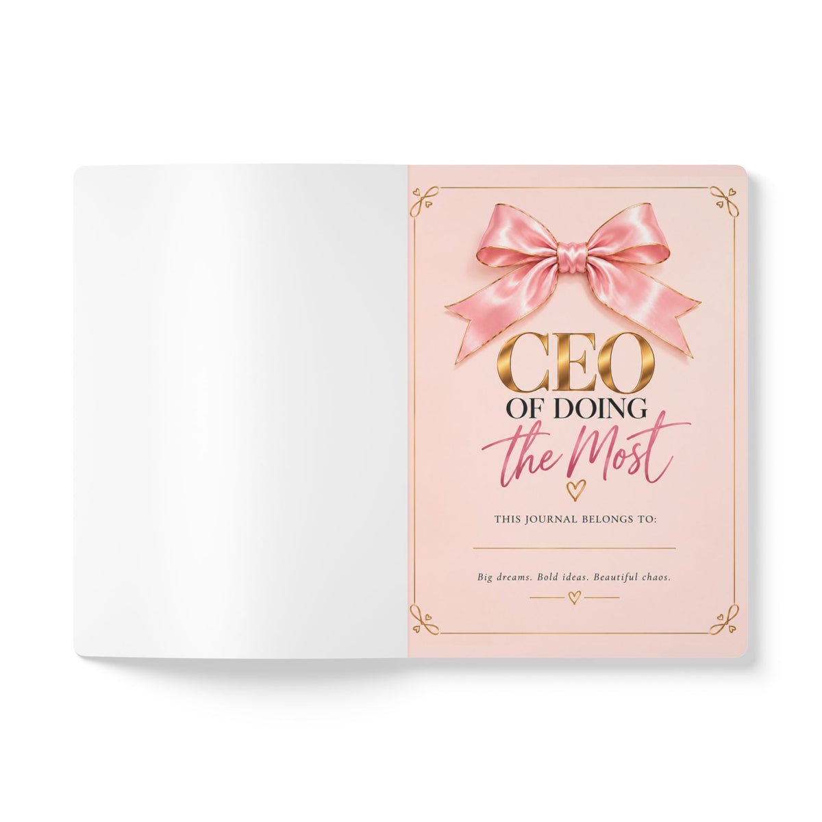 CEO of Doing the Most Pink Aesthetic Softcover Journal