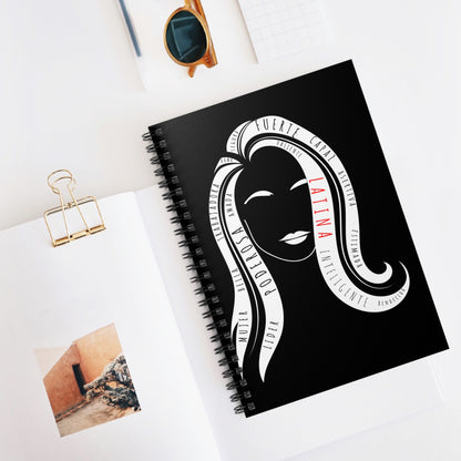 Inverse Fuerza Latina Spiral Notebook – Ruled Line | Latina Empowerment Journal