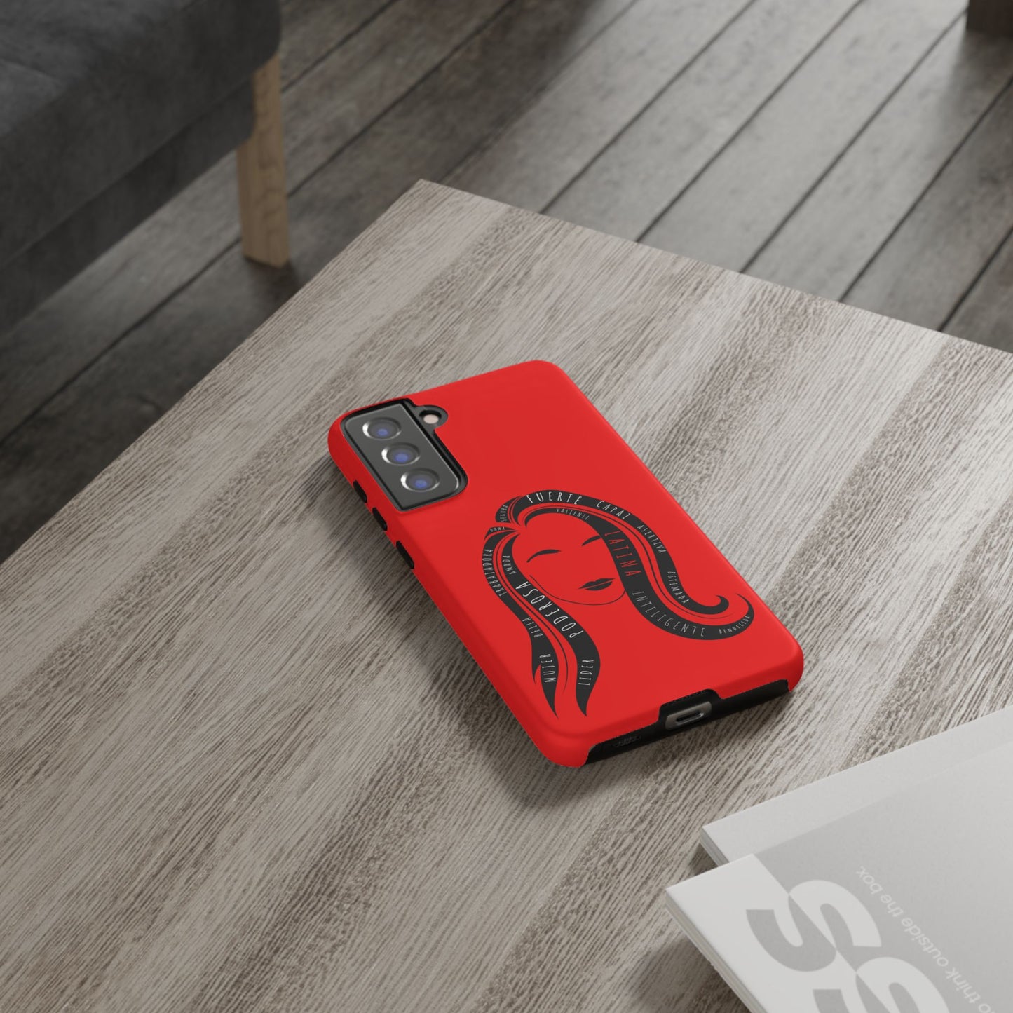 Red Fuerza Latina Tough Phone Case | Latina Empowerment Protective Cover