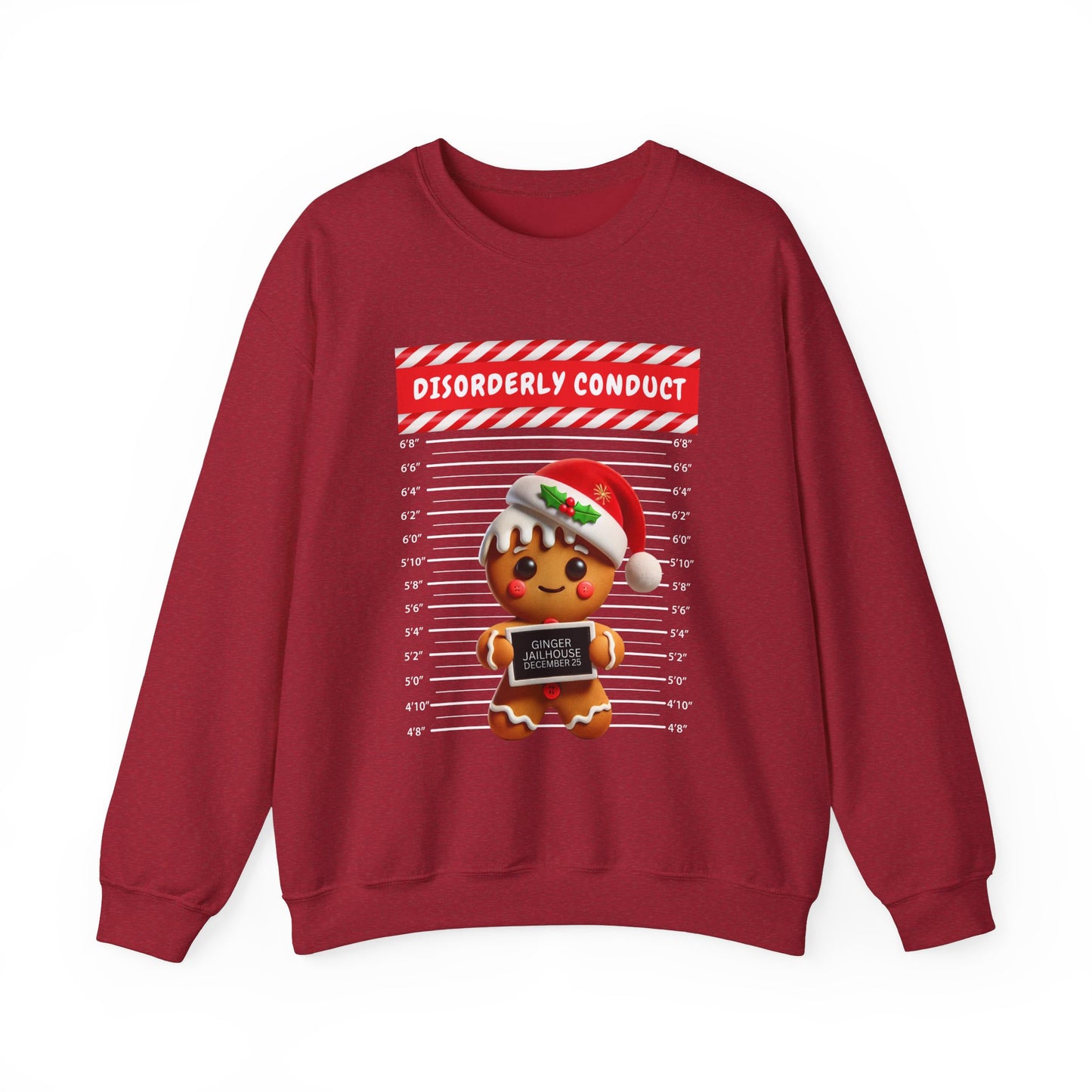 Gingerbread Mugshot Ugly Christmas Sweater