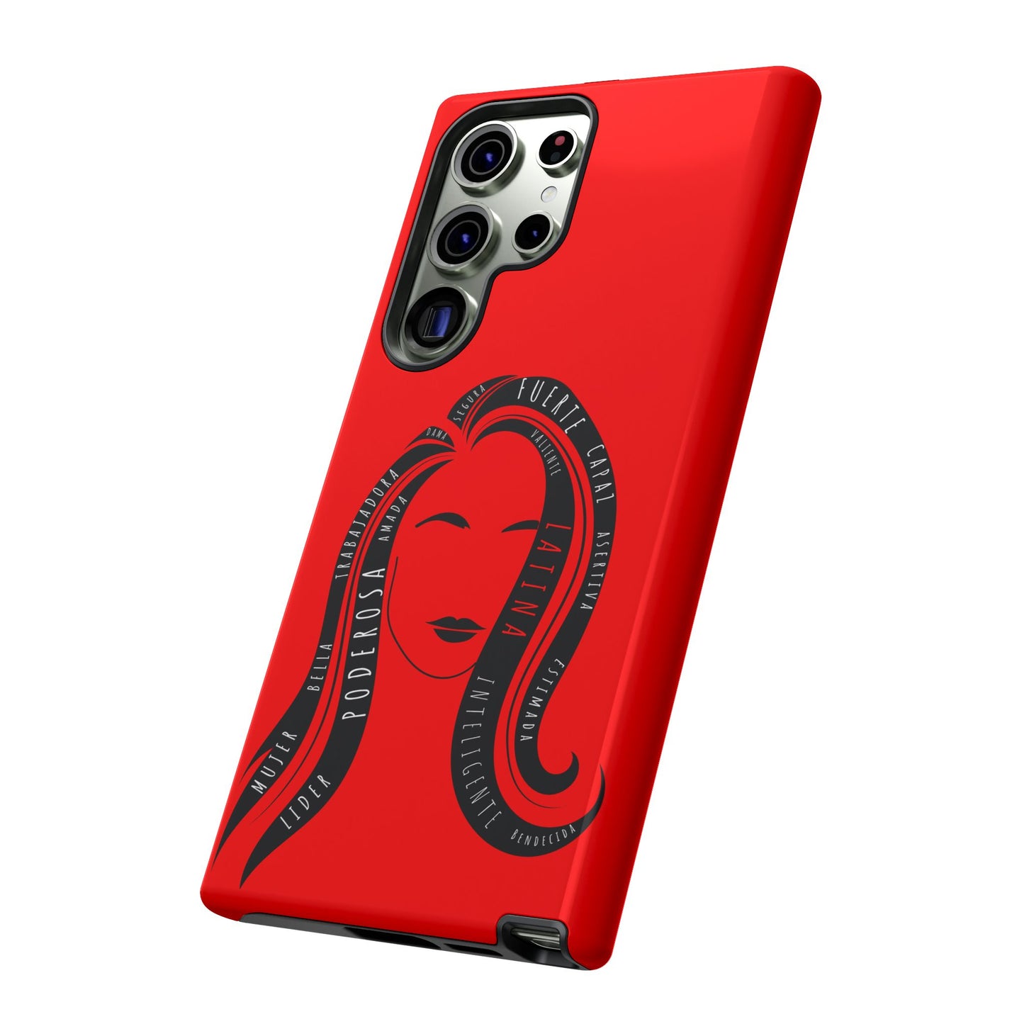 Red Fuerza Latina Tough Phone Case | Latina Empowerment Protective Cover