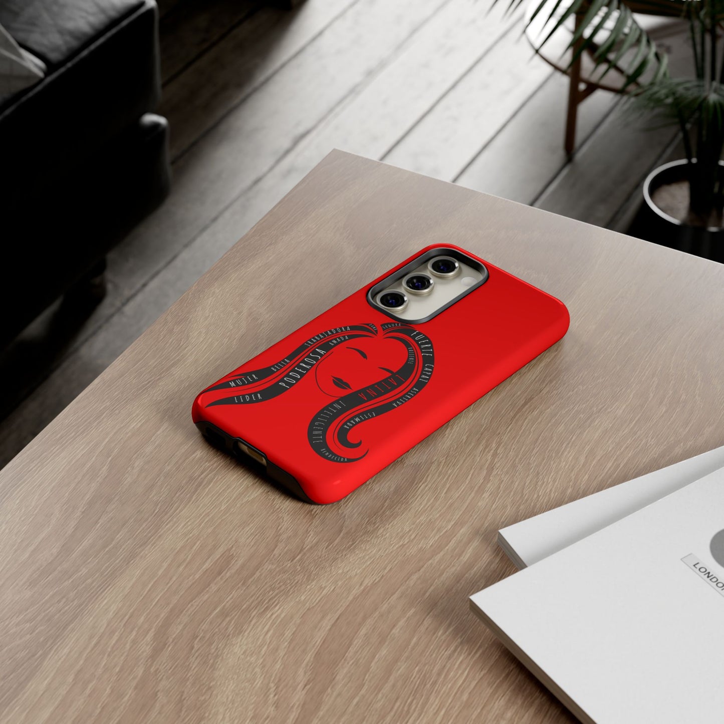 Red Fuerza Latina Tough Phone Case | Latina Empowerment Protective Cover