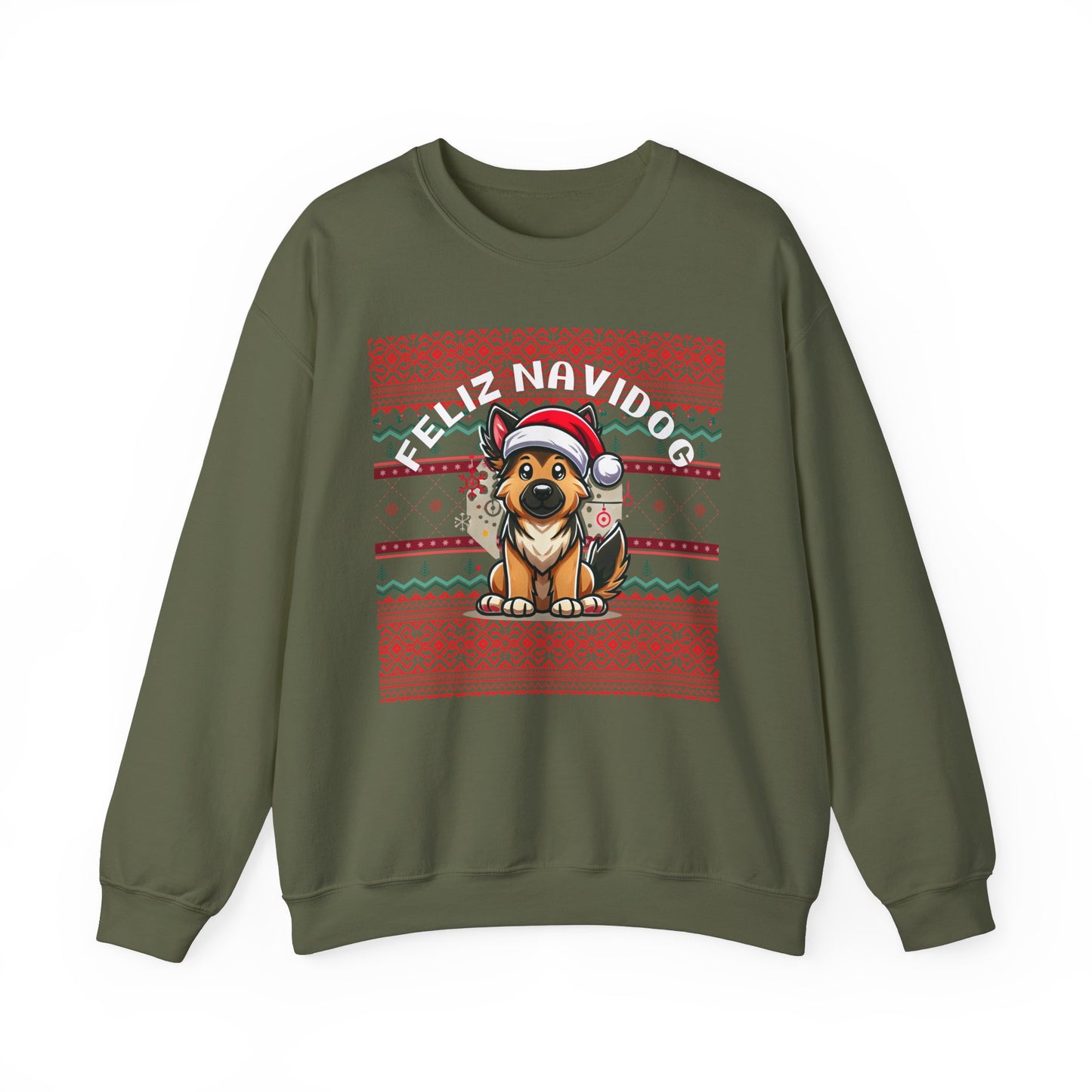 Copy of Feliz Navidog Ugly Christmas Sweater- German Shepherd