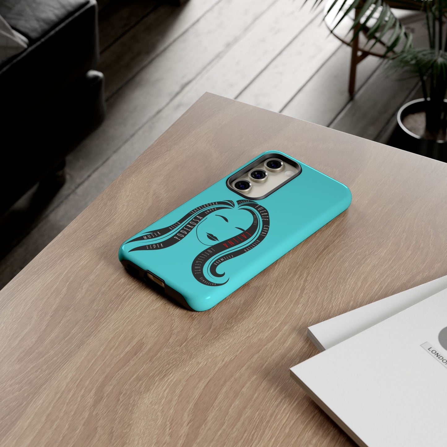 Blue Fuerza Latina Tough Phone Case | Latina Empowerment Protective Cover