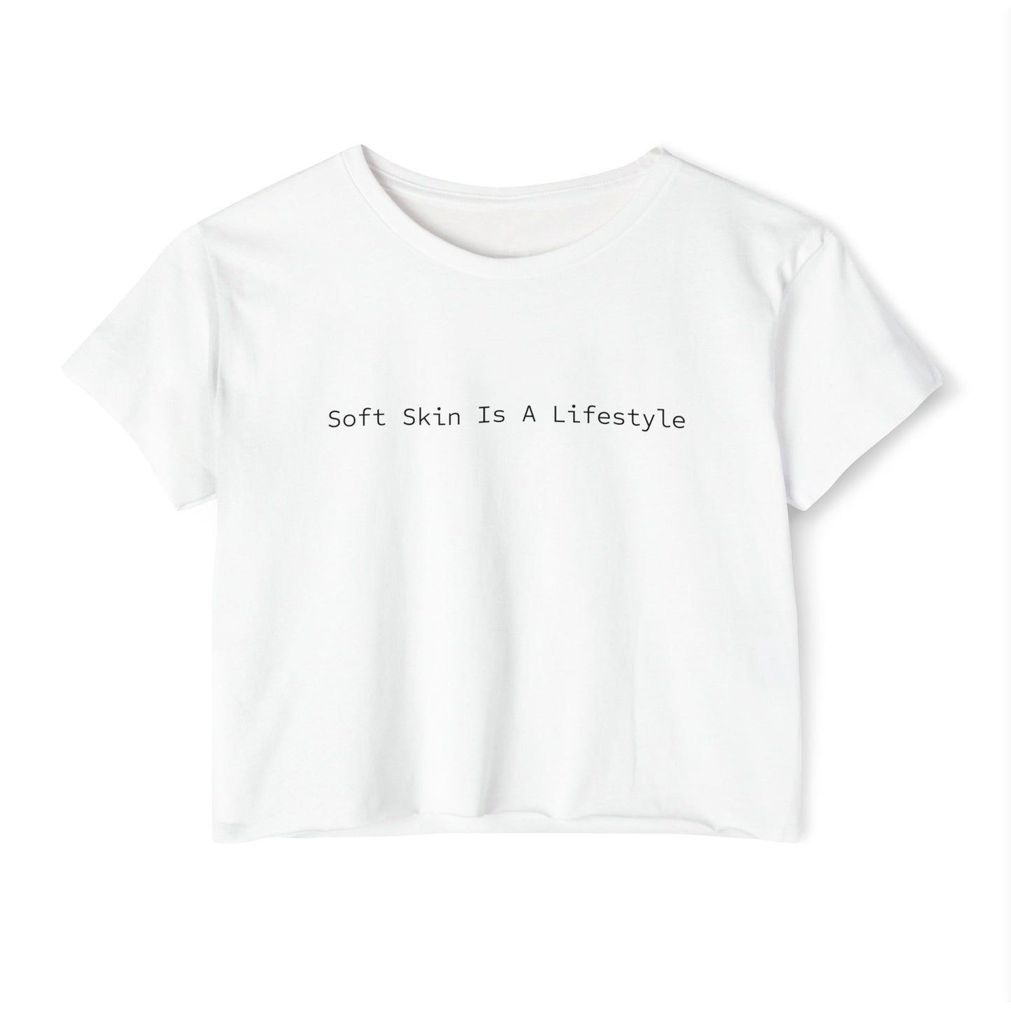 Soft Skin Is A Lifestyle™ Cropped Tee | Skincare & Esthetician Summer Top