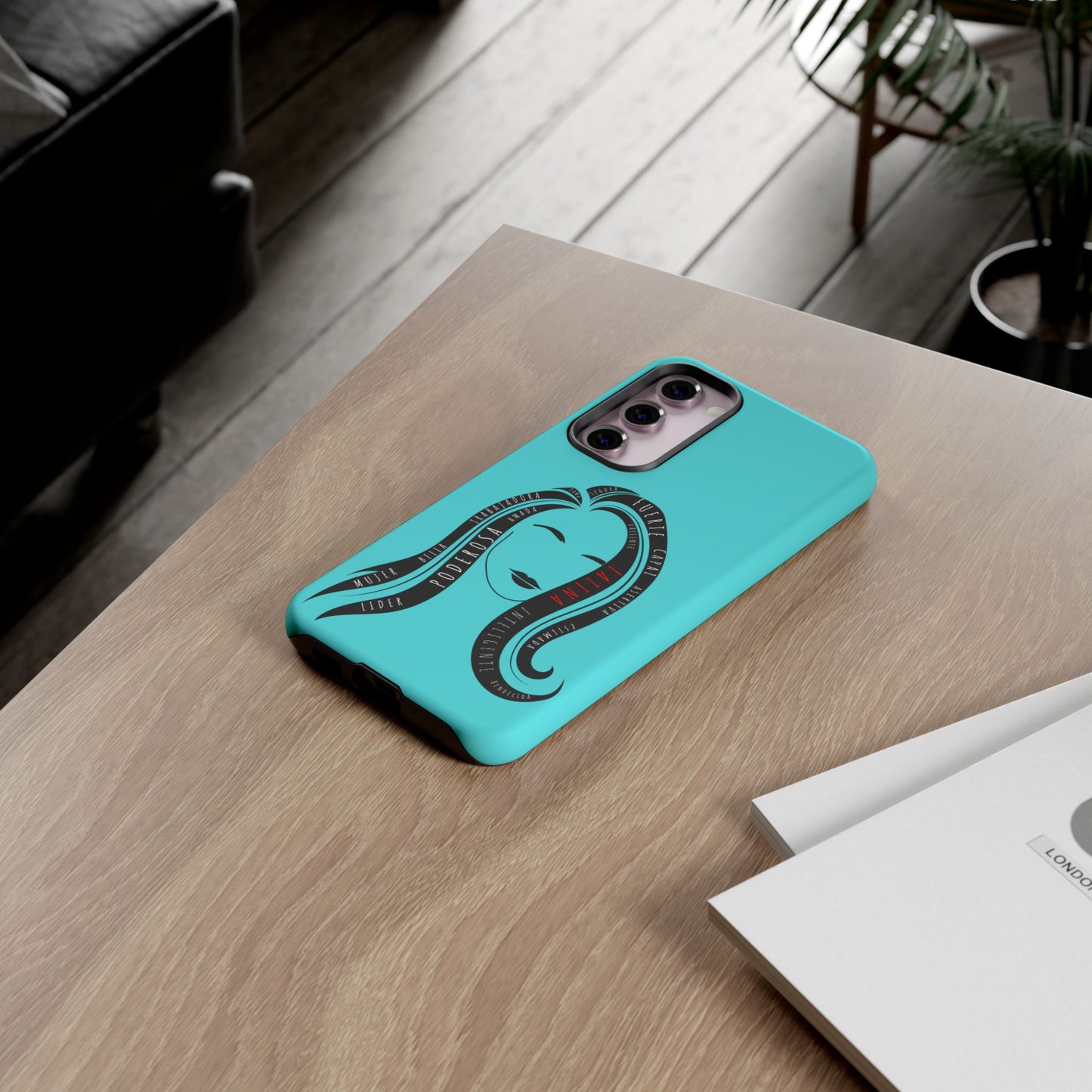 Blue Fuerza Latina Tough Phone Case | Latina Empowerment Protective Cover