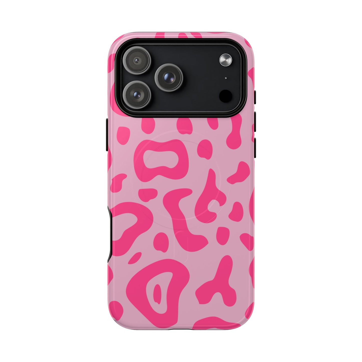 Rosé Wild MagSafe Phone Case — Pink Leopard Pattern Tough Protective Cover