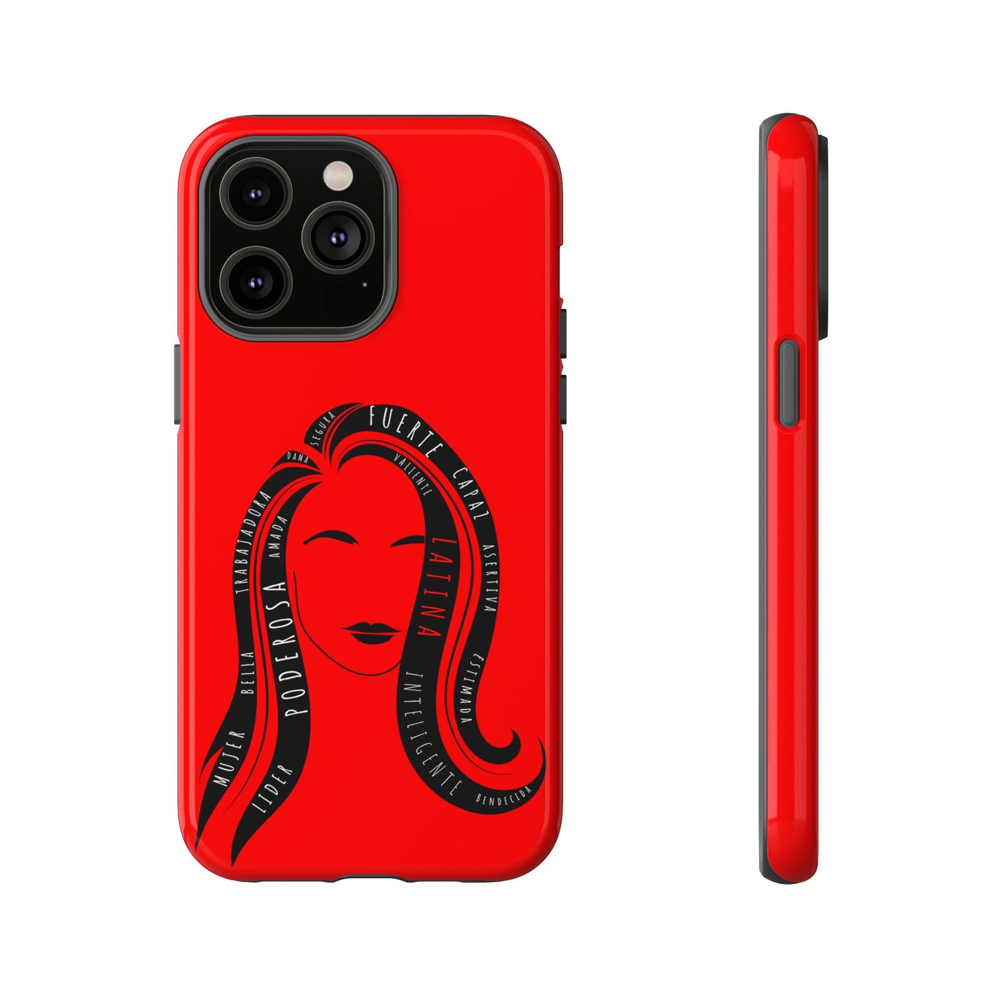 Red Fuerza Latina Tough Phone Case | Latina Empowerment Protective Cover