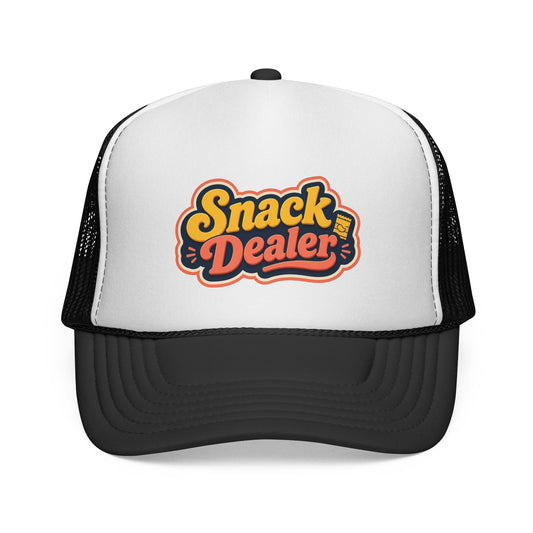 Snack Dealer Trucker Cap – Retro Bold Logo Mesh Hat